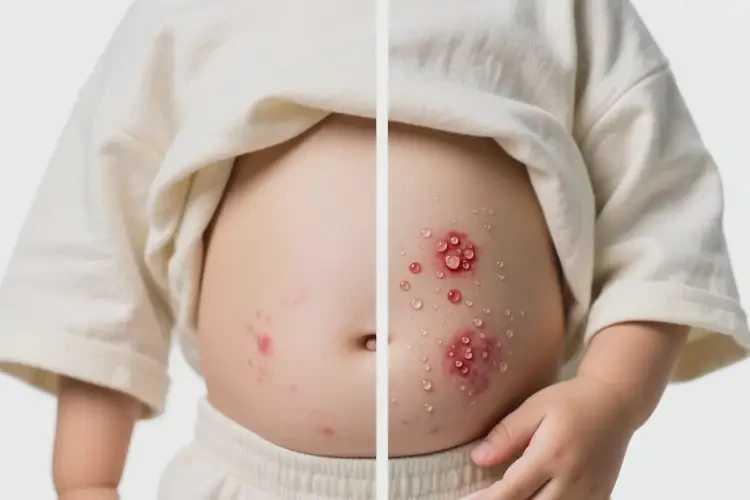 兒童肚子長濕疹不管它會自己好嗎(圖2)