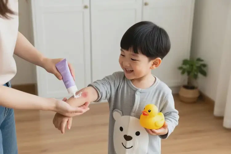 孩子身上容易起濕疹不管它會(huì)自己自愈嗎(圖1)