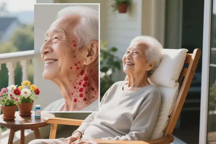 老年人脖子起濕疹能夠徹底治愈嗎(圖1)