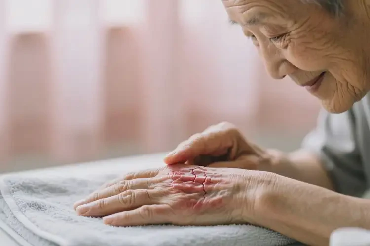 老人手上長濕疹可不可以根治(圖1)