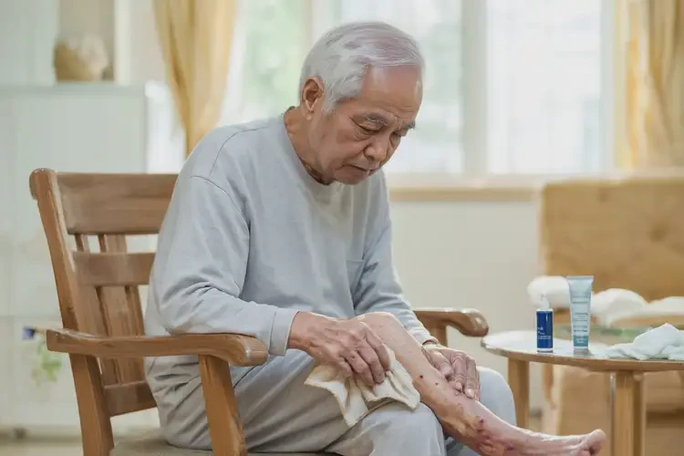 高齡老人小腿長(zhǎng)濕疹可以徹底自愈嗎(圖2)