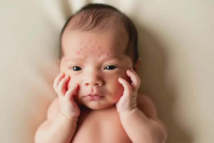 新生儿面部出现湿疹能彻底自愈吗(图2)