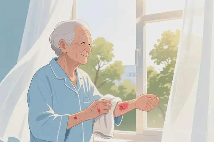 高齡老人手臂上出現(xiàn)濕疹能不能根治(圖1)