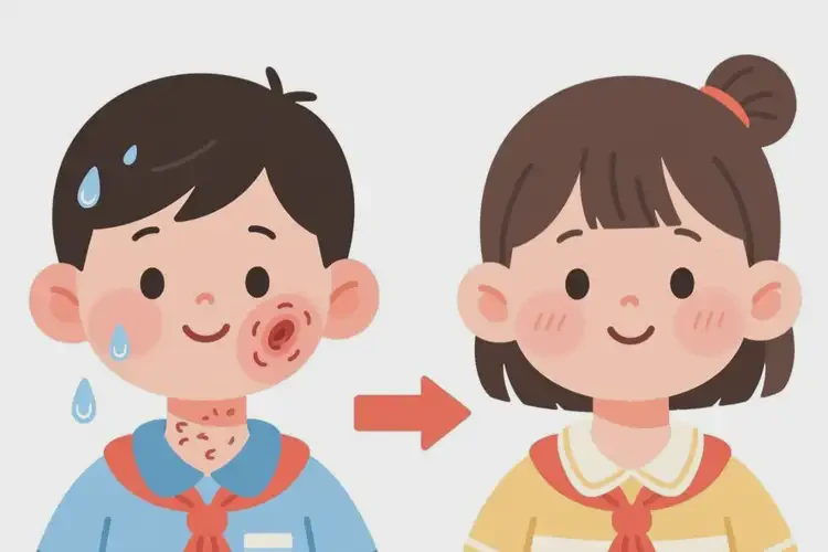小學(xué)生脖子容易長(zhǎng)濕疹不管它會(huì)自己自愈嗎(圖1)