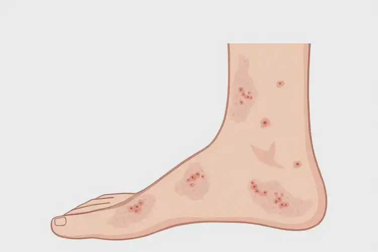 女人腳上偶爾起濕疹不管它會自己好嗎(圖4)