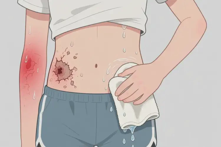 青少年肚子有湿疹不管它会自己痊愈吗(图1)