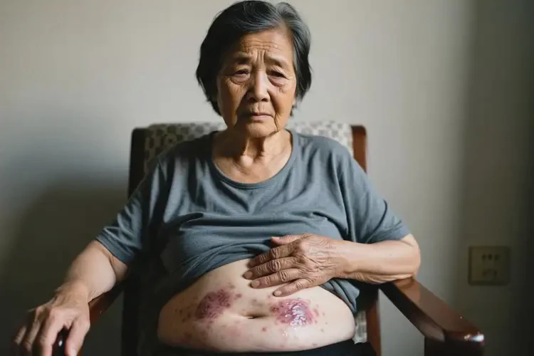 老年人肚子上偶爾長濕疹不管它會自己好嗎(圖1)