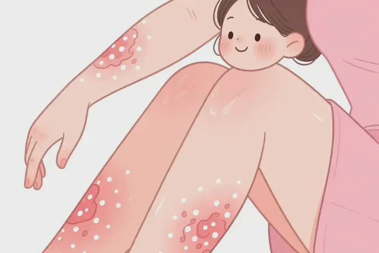 女生四肢起濕疹不管它會(huì)自己痊愈嗎(圖1)