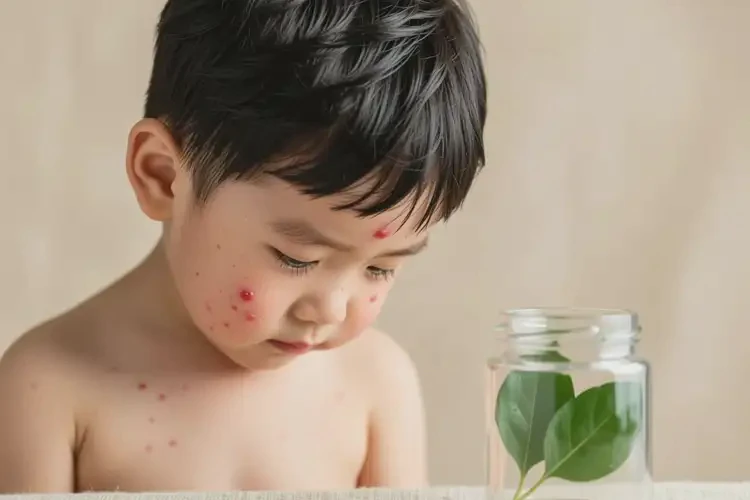 少兒臉上出現(xiàn)濕疹不管它會自己痊愈嗎(圖1)