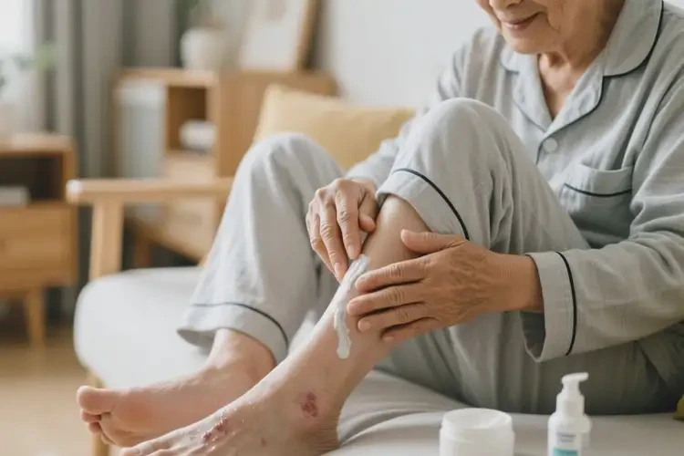 老人腳上長(zhǎng)濕疹可不可以根治(圖3)