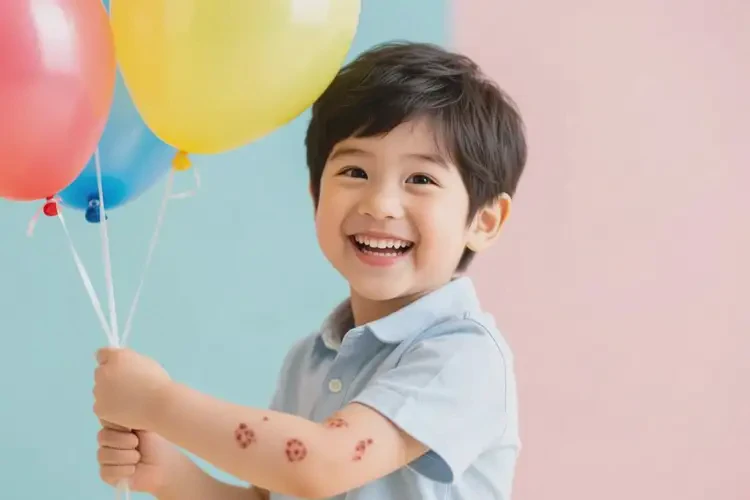 少兒手臂上有濕疹能夠徹底治愈嗎(圖1)