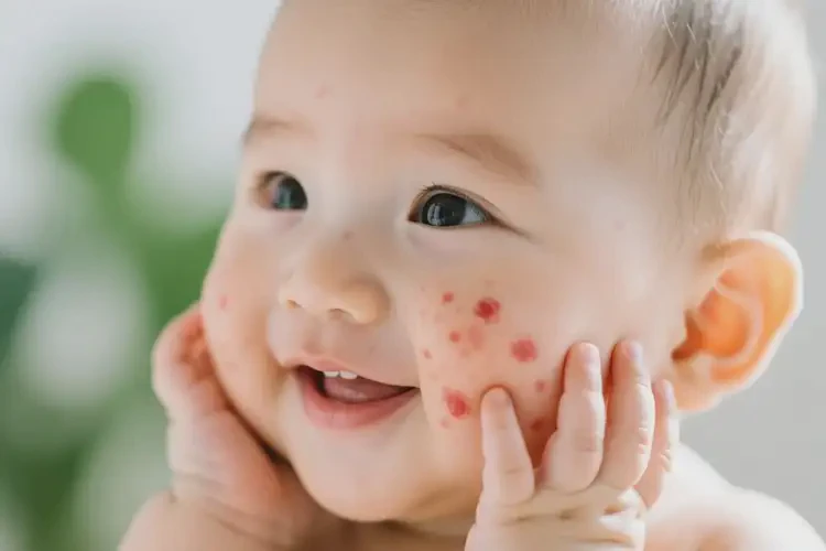 小儿面部偶尔起湿疹不管它会自己自愈吗(图4)