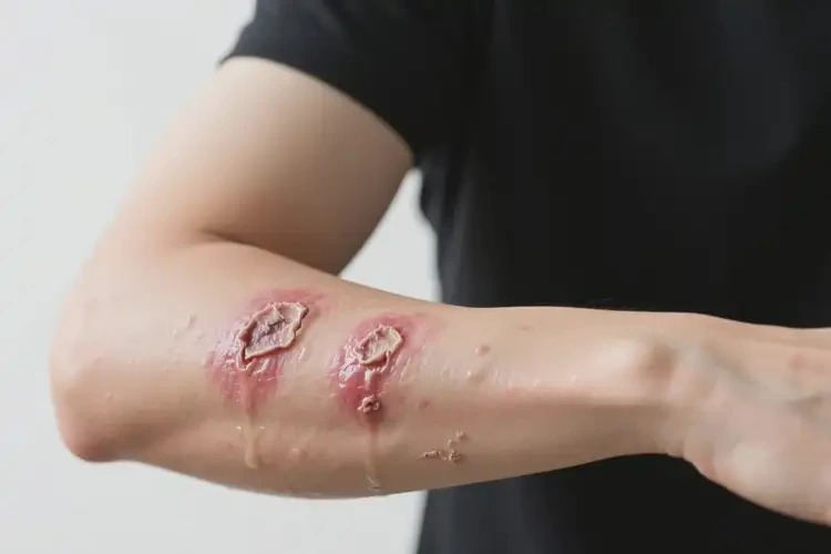 男人手臂出現(xiàn)濕疹能不能根治(圖3)