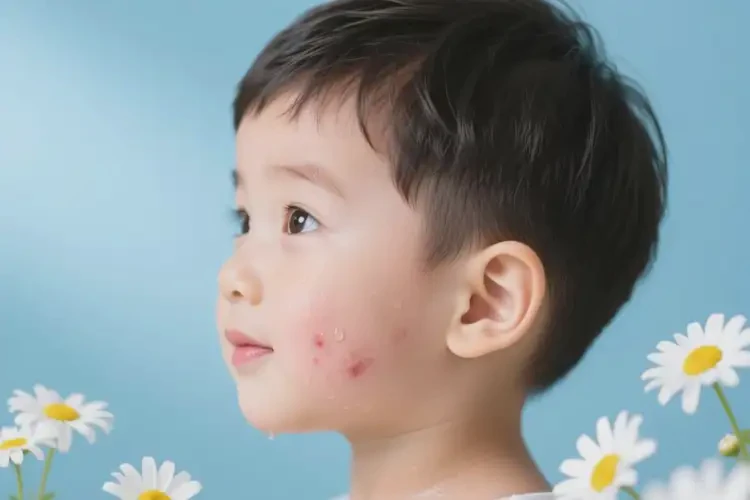 兒童臉上有濕疹不管它會(huì)自己痊愈嗎(圖2)