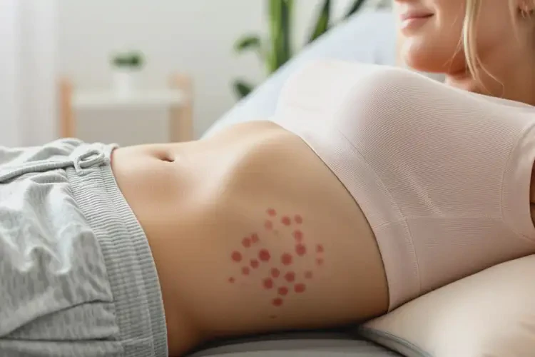 女人肚子上容易長(zhǎng)濕疹不管它會(huì)自己自愈嗎(圖1)