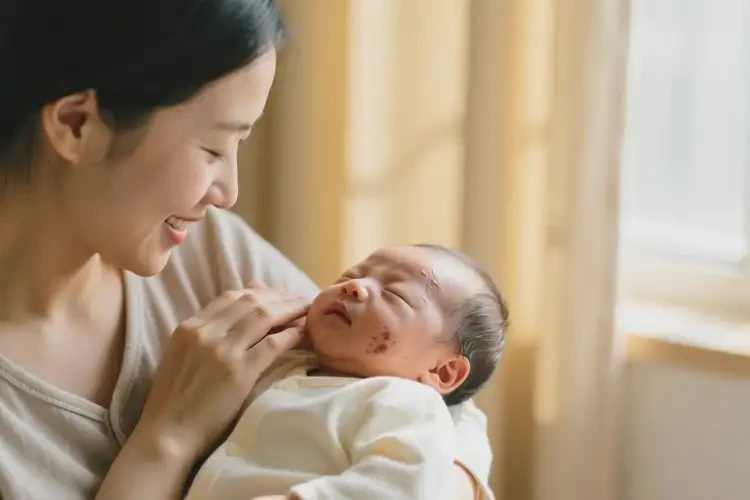 新生兒身上起濕疹可以徹底自愈嗎(圖3)