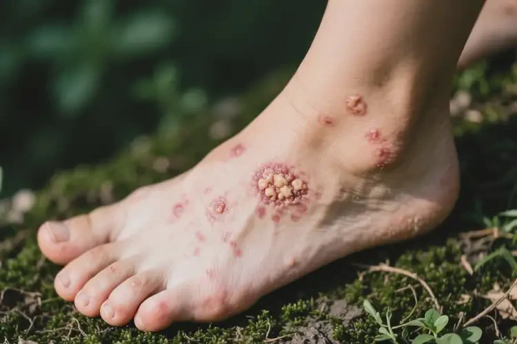 女人腳上容易長濕疹可以徹底自愈嗎(圖1)