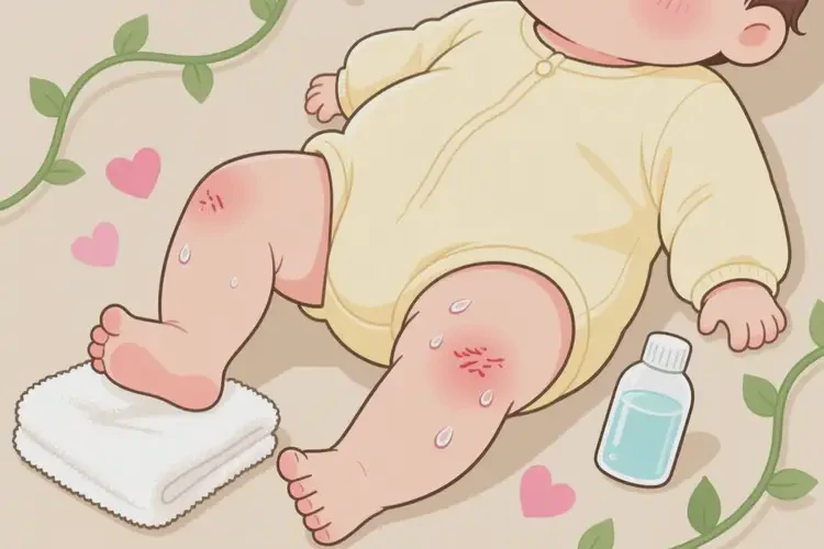 嬰兒大腿偶爾起濕疹不管它會自己好嗎(圖1)