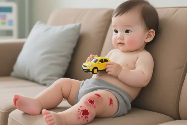 幼兒大腿上有濕疹不管它會自己痊愈嗎(圖1)