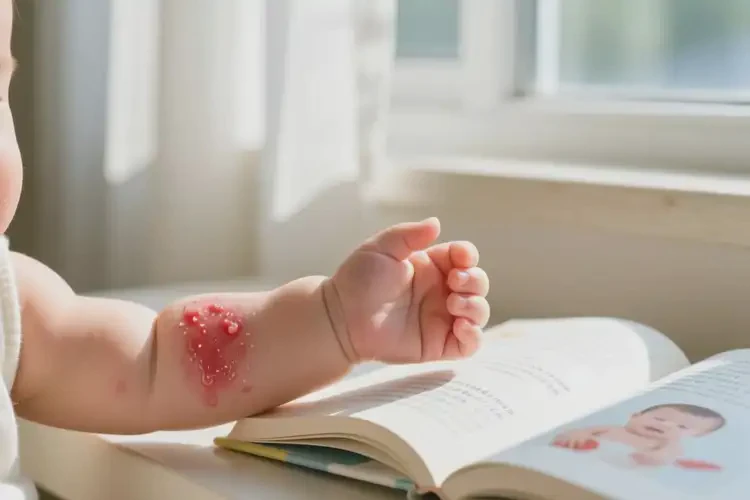 小兒全身出現(xiàn)濕疹不管它會(huì)自己自愈嗎(圖1)