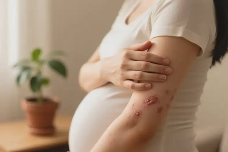 產(chǎn)婦手臂上經(jīng)常長(zhǎng)濕疹能靠自己自愈嗎(圖3)