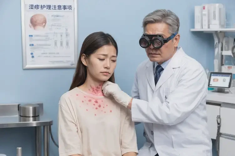 女人脖子上長(zhǎng)濕疹可不可以徹底自愈(圖1)