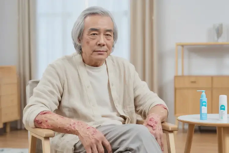 高齡老人手臂上起濕疹可以徹底自愈嗎(圖1)