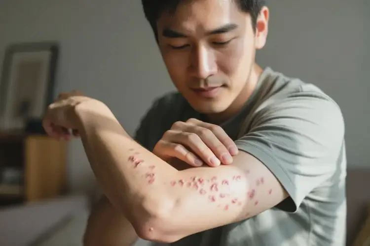 男人手臂偶爾起濕疹能不能根治(圖2)