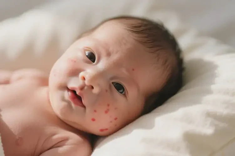 新生儿面部出现湿疹能彻底自愈吗(图1)