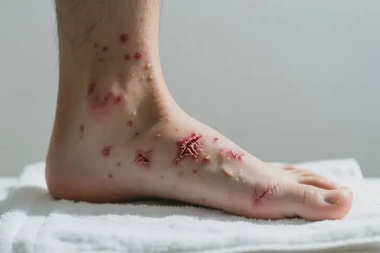 男人腳上出現(xiàn)濕疹可以徹底自愈嗎(圖2)