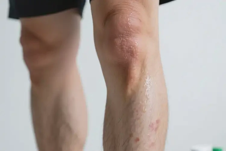 男人小腿上偶爾起濕疹不管它會(huì)自己好嗎(圖1)