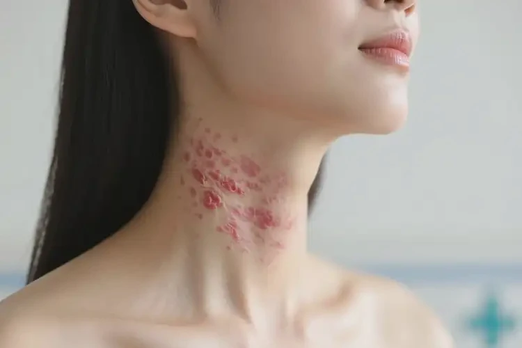 女人脖子起濕疹能不能根治(圖1)