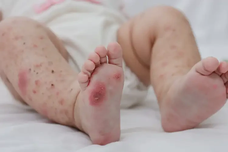 婴儿小腿上经常长湿疹能靠自己自愈吗(图1)