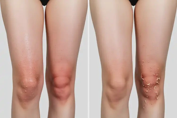 女性大腿上出現(xiàn)濕疹能徹底自愈嗎(圖3)