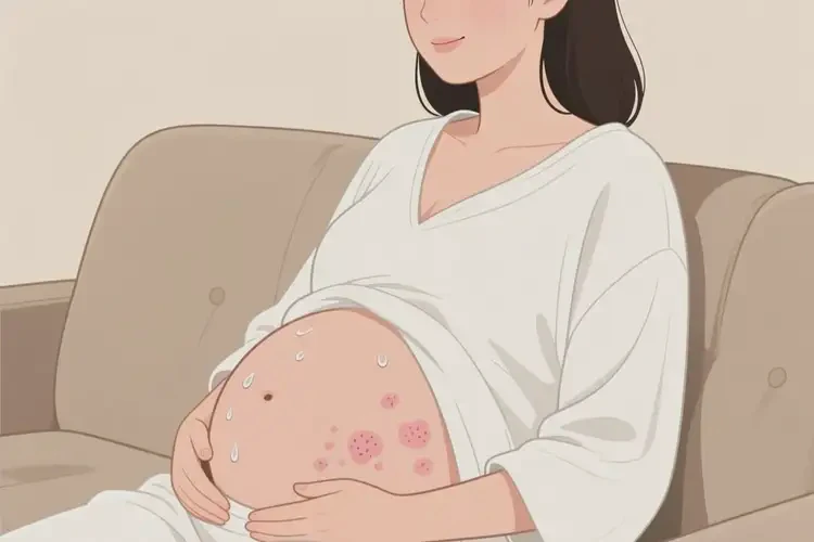 女人肚子上偶爾長濕疹能不能根治(圖2)