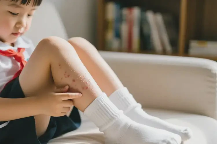 小學(xué)生小腿上偶爾起濕疹能徹底自愈嗎(圖1)