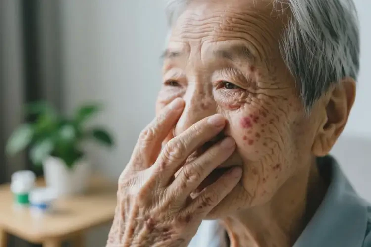 高龄老人脸上有湿疹可以彻底自愈吗(图1)