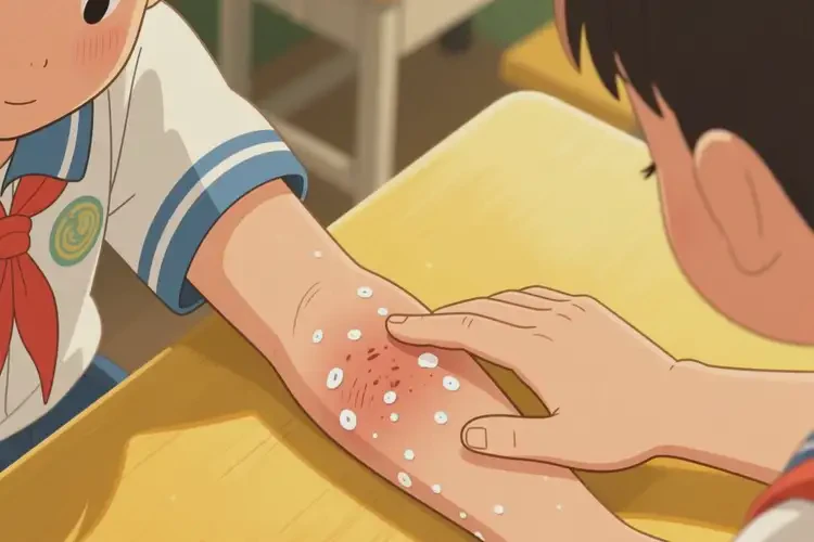 小學(xué)生手臂上起濕疹不管它會自己自愈嗎(圖2)