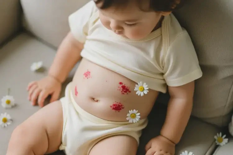 孩子肚子上偶爾起濕疹可不可以根治(圖2)