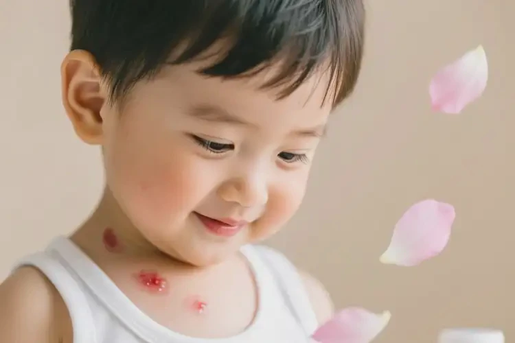 小孩脖子偶尔长湿疹能够彻底治愈吗(图1)