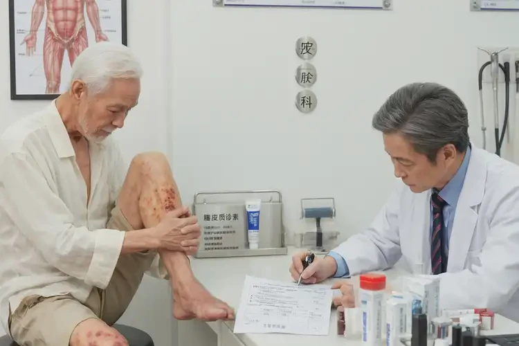 老年人大腿有濕疹不管它會(huì)自己痊愈嗎(圖2)