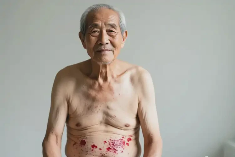 高齡老人肚子起濕疹不管它會自己痊愈嗎(圖1)