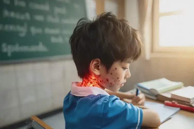 小學(xué)生脖子上出濕疹不管它會自己好嗎(圖4)