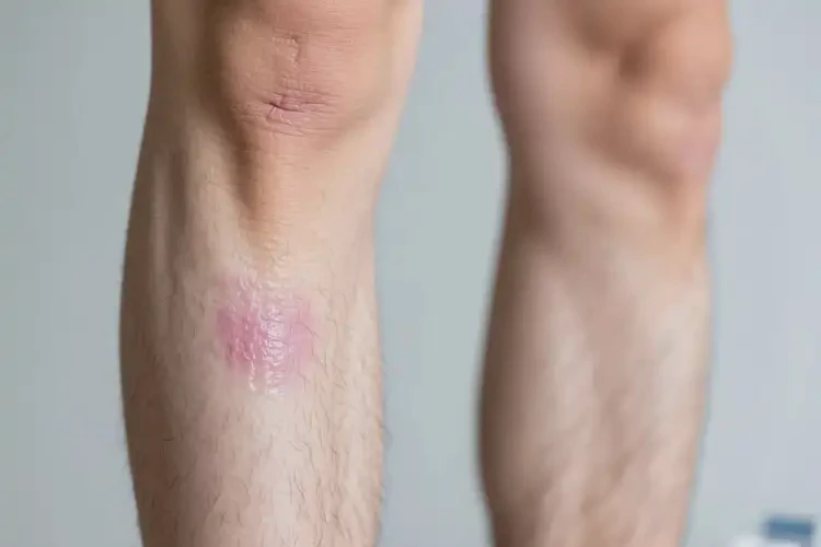 青年人小腿上偶爾起濕疹不管它會(huì)自己自愈嗎(圖1)