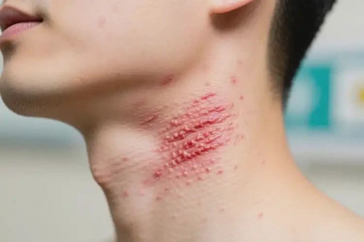 男人脖子上容易起濕疹可以徹底自愈嗎(圖1)