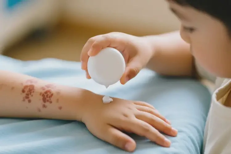 孩子手臂起濕疹能夠徹底治愈嗎(圖1)