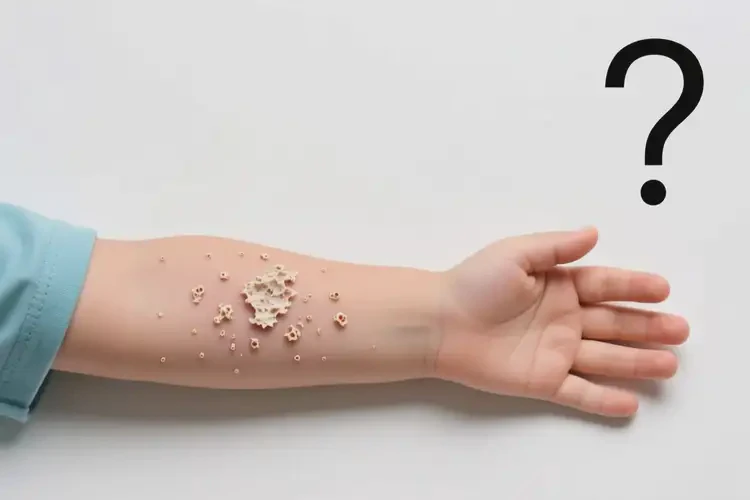 小學(xué)生手臂上起濕疹不管它會自己自愈嗎(圖1)