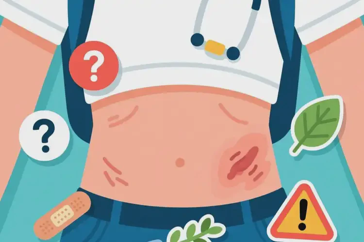 大學(xué)生肚子上容易長(zhǎng)濕疹不管它會(huì)自己好嗎(圖1)