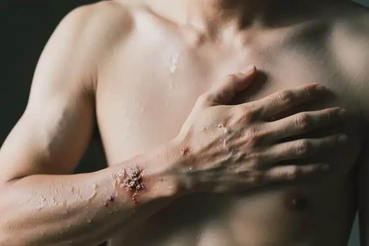 男人手臂偶爾起濕疹不管它會自己自愈嗎(圖1)