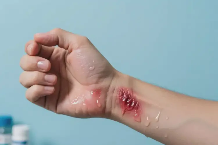 男人手臂出現(xiàn)濕疹能不能根治(圖1)